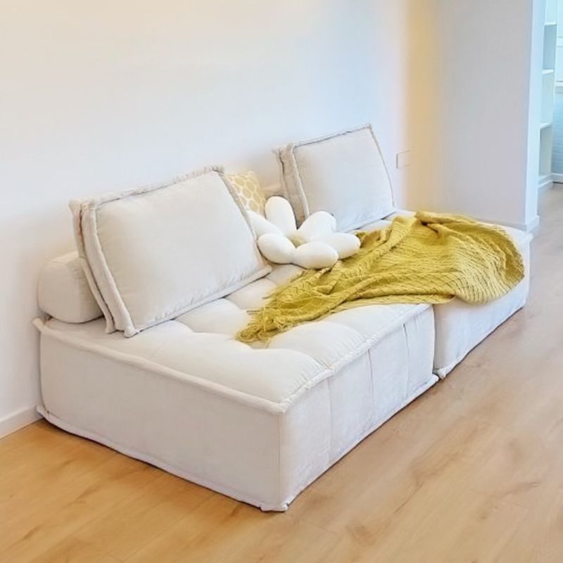 Divano in stoffa agnello/smerigliamento in stile moderno senza bracciolo e senza cuscino