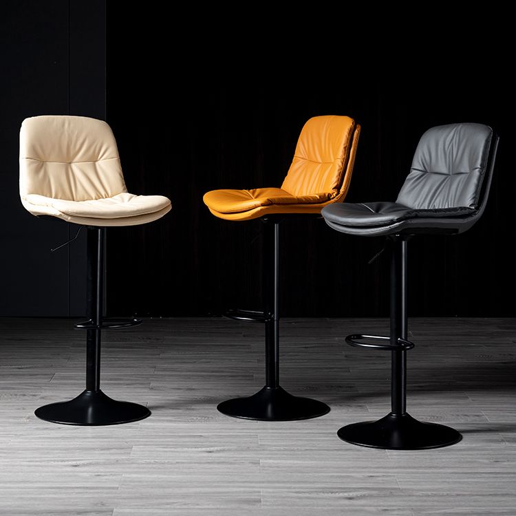 Adjustable Height Leather Footrest Bar Stool Matte Finish 31.49'' Low Back Stool Clearhalo 'Bar Furniture' 'Bar Stools' 'bar_stools' 'furn' 'furn_bar_stools' 'furniture_bar_stools' 'Kitchen & Dining Furniture' 'kitchen&dining_furn' 'kitchen' 'kitchen_furn' Furniture' 1200x1200_8e524015-41b1-4e35-ab9e-1969dbe7157b