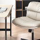 Chaise pivotante capitonnée contemporaine Chaise de bureau à dossier bas en simili cuir