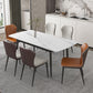 Modern 1/4/5/7 Pieces Scalable Dinette Set with Sintered Stone Top White Dining Table Set Clearhalo 'Dining Room Sets' 'Dining Tables & Seating' 'dining_room_set' 'furn' 'furn_dining_room_set' 'Furniture' 'furniture_dining_room_set' 'Kitchen & Dining Furniture' 1200x1200_8e550b22-c967-44e1-9a4d-a4dde8e81fe2