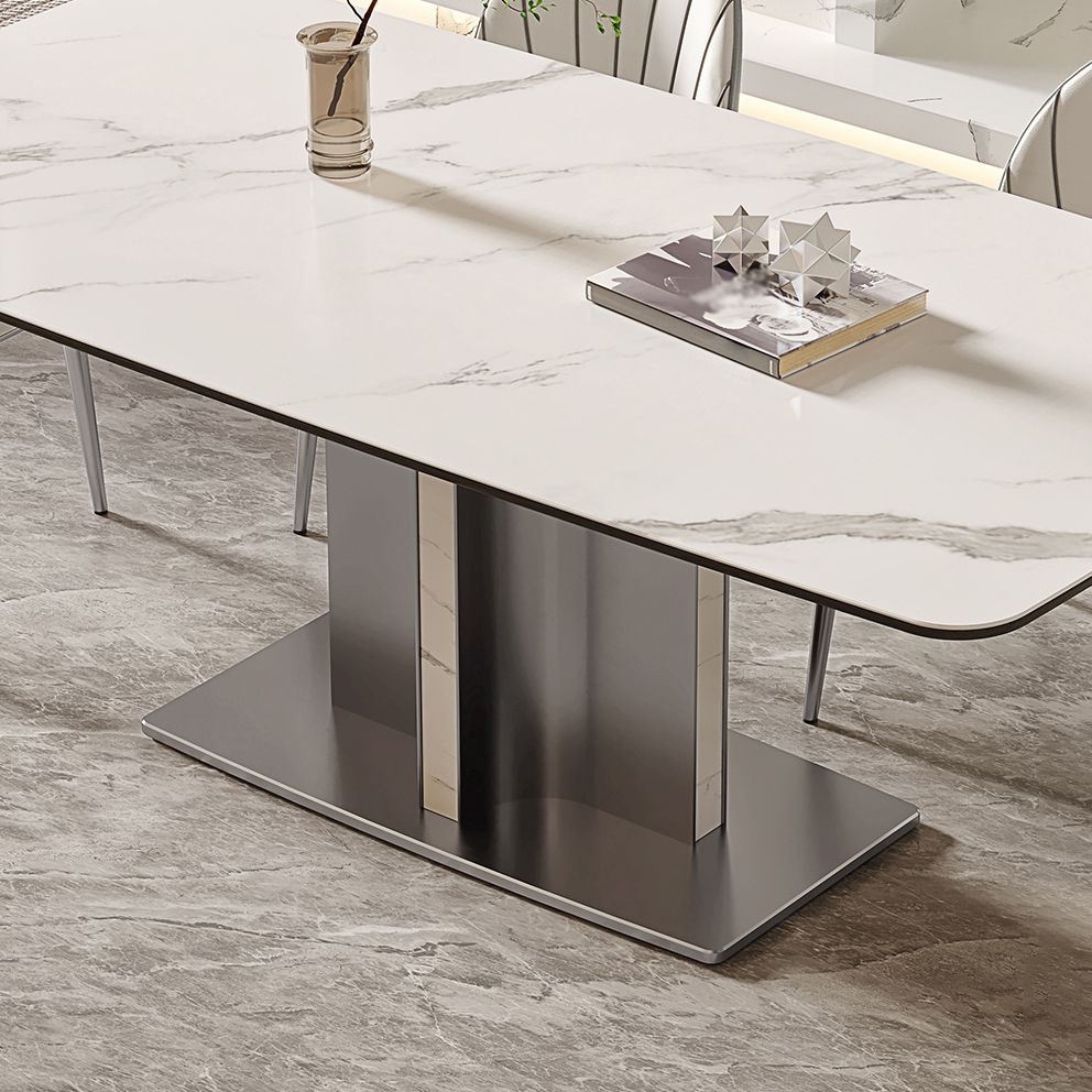 Contemporary 1/4/5/7 Pieces Dining Set Metal Dining Table Set Clearhalo 'Dining Room Sets' 'Dining Tables & Seating' 'dining_room_set' 'furn' 'furn_dining_room_set' 'Furniture' 'furniture_dining_room_set' 'Kitchen & Dining Furniture' 1200x1200_8e568898-dc6e-43f7-a874-1e8fc59ff77c