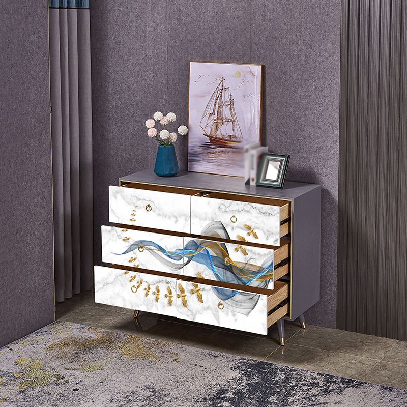 Birch Wood Wohnzimmer Sideboardschrank moderner Buffet -Serverschrank mit Schubladen