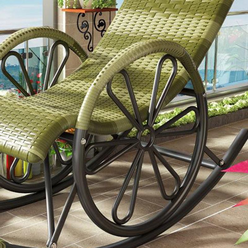 Lounge Iron Base Single Rocking Chair Leisure Chaise Lazy Chair for Balcony Clearhalo 'Chairs & Seating' 'furn' 'furn_rocking_chairs' 'Furniture' 'Living Room Furniture' 'Rocking Chairs' 'rocking_chairs' 1200x1200_8e56fd61-4052-485a-a955-d1a6f1b2bda8