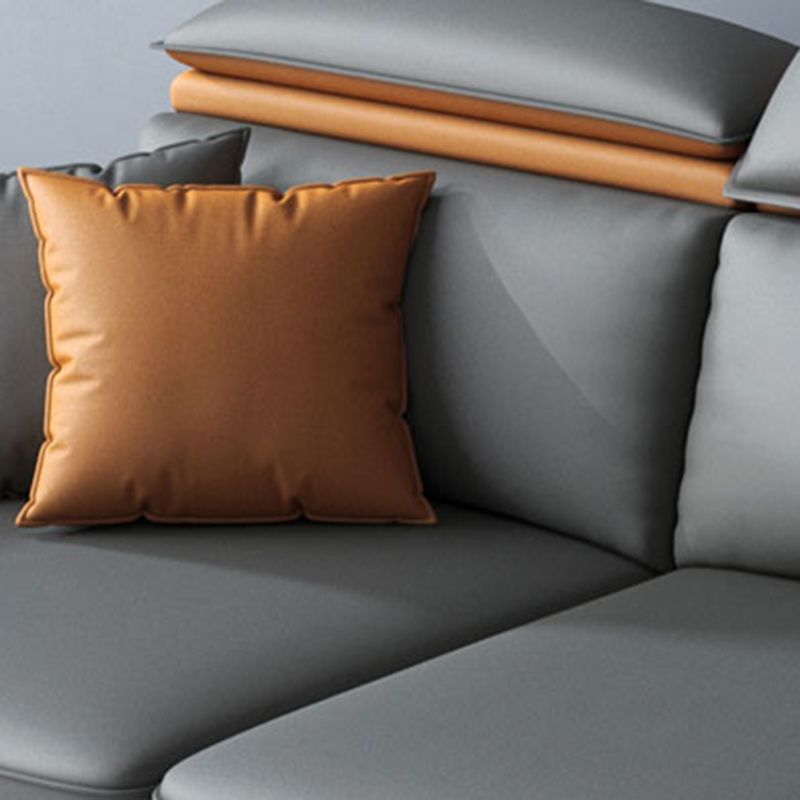 Contemporary 4-Seater L-Shape Sectional Pillow Top Arm Sofa for Living Room Clearhalo 'furn' 'furn_sectionals' 'Furniture' 'furniture_sectionals' 'Living Room Furniture' 'Sectionals' 1200x1200_8e57d87f-4629-467c-808e-80ba7661be1e