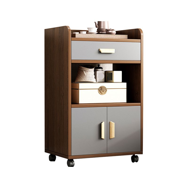 ベッドルームのための現代の木製ベッドサイドキャビネットローワーシェルフナイトテーブル