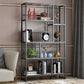 Glam Vertical Open Etagere Bookshelf Iron Frame Manufactured Wood Shelf Bookcase Clearhalo 'Bookcases' 'furn' 'furn_bookcases' 'Furniture' 'furniture_bookcases' 'Office Furniture' 1200x1200_8e58b833-d6a2-483c-9395-8d6a2cd89081