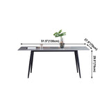 Sintered Stone Grey Tone Table Industrial 4 Legs Table for Dining Room Clearhalo ' dining_table' 'Dining Tables & Seating' 'Dining Tables' 'furn' 'furn_dining_table' 'Furniture' 'furniture_dining_table' 'Kitchen & Dining Furniture' 'kitchen&dining_furn' 'kitchen' 'kitchen_dining_table' 1200x1200_8e5dae65-c920-4c64-8d26-a98f33ad9344