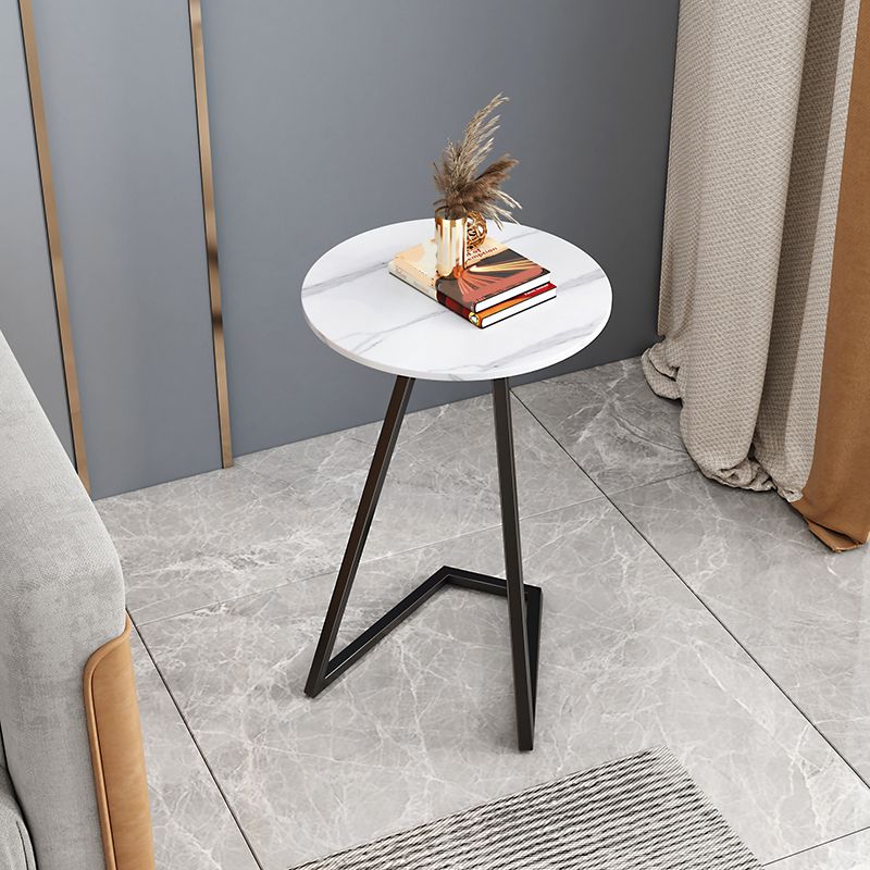 Contemporary Frame End Table Round Side End Table for Living Room Clearhalo 'Coffee & Accent Tables' 'End & Side Tables' 'end_side_tables' 'furn' 'furn_end_side_tables' 'Furniture' 'Living Room Furniture' 1200x1200_8e5e150a-f3ab-441c-84e3-65d9cc31a26e