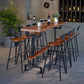 Industrial Bar Table Set 1/9 Pieces Counter Set with Black Base Clearhalo 'Bar Furniture' 'furn' 'furn_home_bar_bar_sets' 'Furniture' 'Home Bars & Bar Sets' 'home_bar_bar_sets' 'Kitchen & Dining Furniture' 1200x1200_8e5e3397-a714-4c9f-a153-c491d889a878