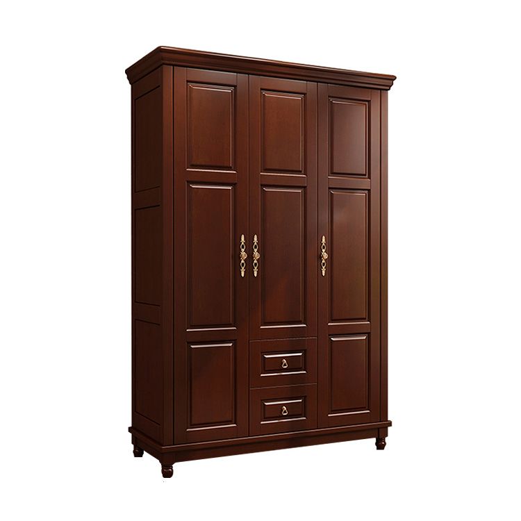 Rubberwood Cabinet with Drawers French Country Wardrobe for Home Clearhalo 'Armoires & Wardrobes' 'armoires_wardrobes' 'Bedroom Furniture' 'furn' 'furn_armoires_wardrobes' 'Furniture' 1200x1200_8e608914-b8b9-43ee-a1c9-10af41d105db