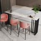 Industrial Style Bar Table 42-inch Height Stone Top and Steel Base Pub Table Clearhalo 'Bar Furniture' 'Bar Tables' 'bar_tables' 'furn' 'furn_bar_tables' 'Furniture' 'furniture_bar_tables' 'Kitchen & Dining Furniture' 1200x1200_8e60c99d-1dbd-4273-af05-a9066e665133