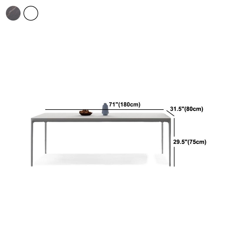 Modern Dinning Tabole with White Marble Rectangle Dining Table for Kitchen