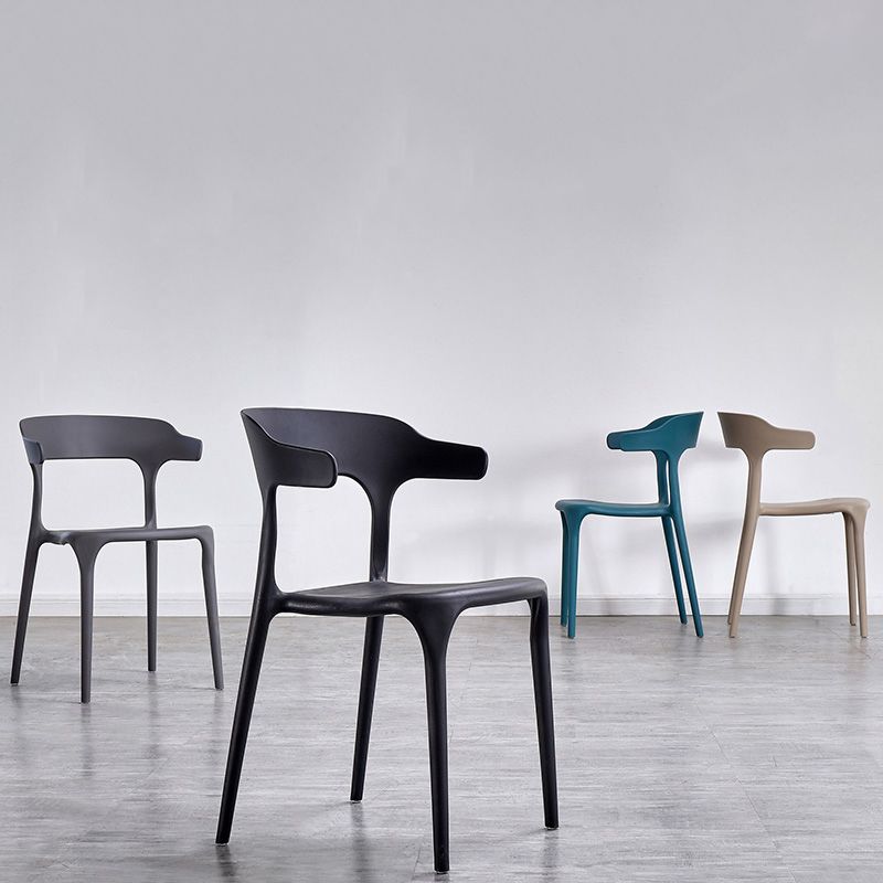 Modern Style Plastic Side Chair Open Back Dining Side Chair 17"x18"x30" Clearhalo 'Dining Chairs' 'Dining Tables & Seating' 'dining_chair' 'furn' 'furn_dining_chair' 'Furniture' 'furniture_dining_chair' 'Kitchen & Dining Furniture' 1200x1200_8e63b868-6f0f-4c45-b1cf-25494008381f