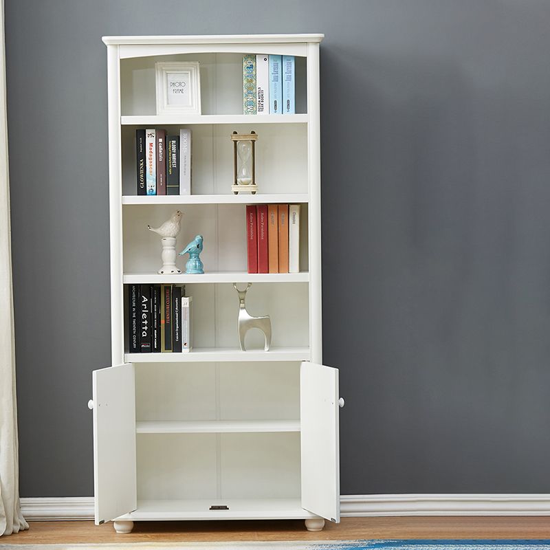 Contemporary Wood Bookshelf Standard Closed Back White Bookcase Clearhalo 'Bookcases' 'furn' 'furn_bookcases' 'Furniture' 'Office Furniture' 1200x1200_8e649e31-5139-46b0-a091-0d995e1c2ee3