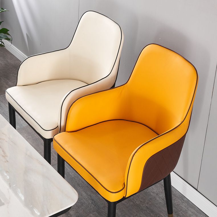 Contemporary Style Dining Side Chair Kitchen Arm Chair with Metal Legs Clearhalo ' kitchen&dining_furn' 'Dining Chairs' 'Dining Tables & Seating' 'dining_chair' 'furn' 'furn_dining_chair' 'Furniture' 'furniture_dining_chair' 'Kitchen & Dining Furniture' 'kitchen' 1200x1200_8e65b77b-033f-41d7-95f1-29ef6f215ec9