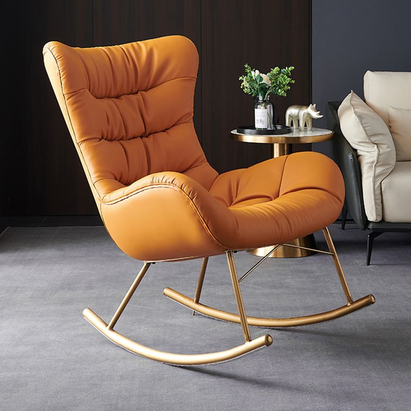 Chaise de rocker glamour rembourré une chaise accent à bascule