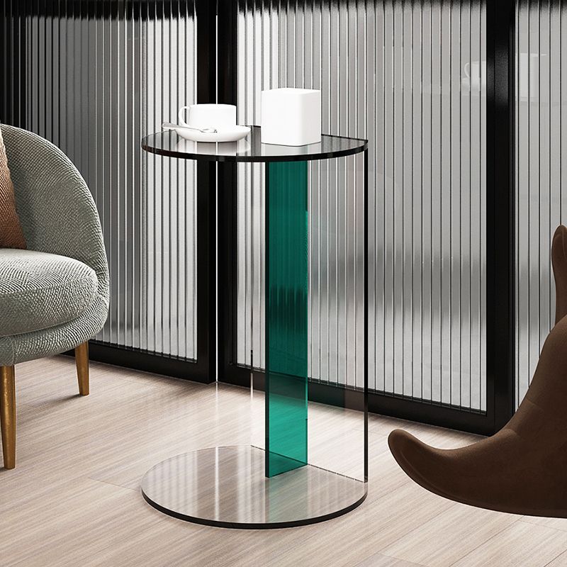 11" Wide Glam Side Table Sled Acrylic Clear Accent Side Table