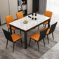 Modern Black in Glass Counter Table Rectangle Dining Table for Kitchen Clearhalo 'Dining Tables & Seating' 'Dining Tables' 'dining_table' 'furn' 'furn_dining_table' 'Furniture' 'Kitchen & Dining Furniture' 1200x1200_8e6d3bf2-b569-4007-a467-a2904070a8c6