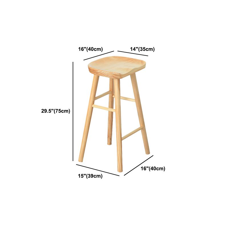Saddle Seat Footrest Counter Chair Modern Backless Counter Stools in Natural Clearhalo 'Bar Furniture' 'Bar Stools' 'bar_stools' 'furn' 'furn_bar_stools' 'Furniture' 'Kitchen & Dining Furniture' 1200x1200_8e6e6da4-e9c5-4996-b2ea-36896f61a03e