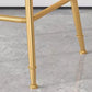 Glam Armless Counter Stool Iron Cafe Bar Stool with Cushion and Pedal