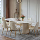Glam Oval Standard Dining Table Sintered Stone White Dining Table for Kitchen Clearhalo ' dining_table' 'Dining Tables & Seating' 'Dining Tables' 'furn' 'furn_dining_table' 'Furniture' 'furniture_dining_table' 'Kitchen & Dining Furniture' 'kitchen&dining_furn' 'kitchen' 'kitchen_dining_table' 1200x1200_8e70854a-2794-45c0-abf3-6d474fd22a63