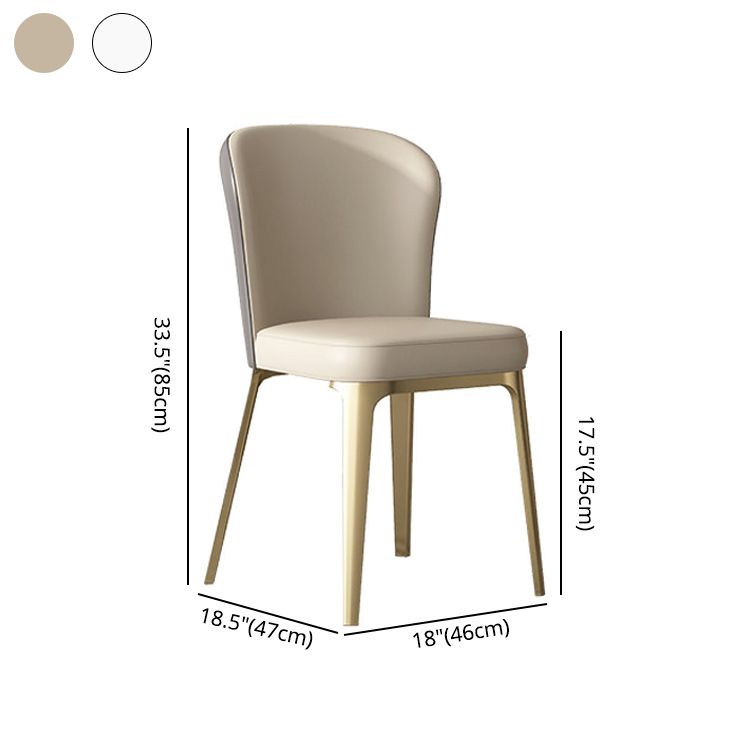 Glam Style Kitchen Dining Chair Metal Dining Armless Side Chair Clearhalo ' kitchen&dining_furn' 'Dining Chairs' 'Dining Tables & Seating' 'dining_chair' 'furn' 'furn_dining_chair' 'Furniture' 'furniture_dining_chair' 'Kitchen & Dining Furniture' 'kitchen' 1200x1200_8e713ba2-dffb-471d-ab1c-e543d2046fae