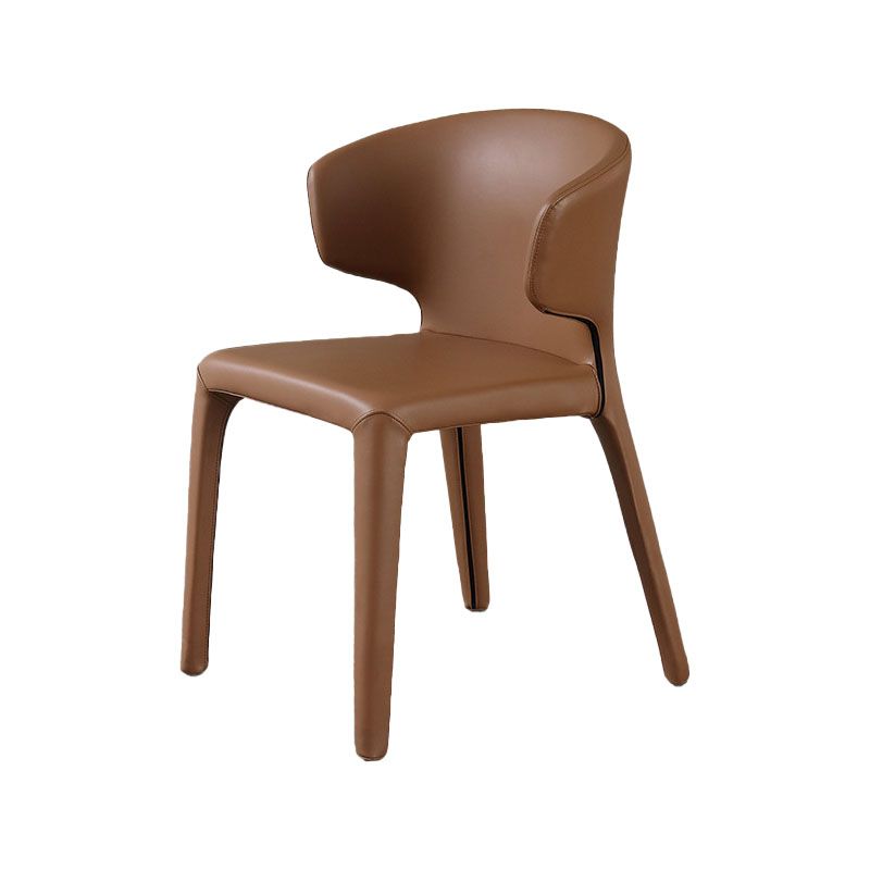 Chaise de conception de style home wingback en cuir mat