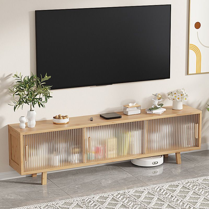 Enclosed Storage TV Media Stand Contemporary TV Console for Living Room Clearhalo 'furn' 'furn_tv_stands_entertainment_centers' 'Furniture' 'Living Room Furniture' 'TV Stands & Entertainment Centers' 'TV Stands & Media Storage Furniture' 'tv_stands_entertainment_centers' 1200x1200_8e73414d-a55d-4329-8140-60dafcf95141