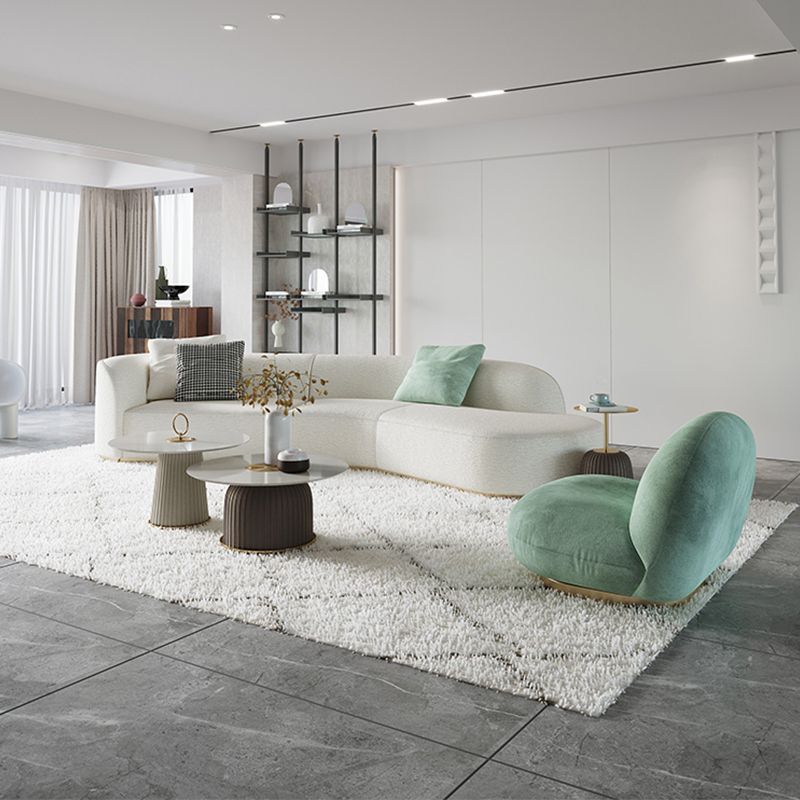 Ultra-Modern Polyester Blend Tight Back Sofa 27.56"High Tuxedo Arm Sofa Clearhalo 'furn' 'furn_sectionals' 'Furniture' 'furniture_sectionals' 'kitchen' 'kitchen_sectionals' 'Living Room Furniture' 'Sectionals' 1200x1200_8e741c1c-4f00-4592-80dc-952c0b7f400d