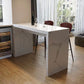 Marble Bistro Bar Height Cocktail Table with Two Legs Bistro Table