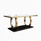 Luxury Style Marble Dining Table Trestle Base Rectangle Table for Home Clearhalo ' dining_table' 'Dining Tables & Seating' 'Dining Tables' 'furn' 'furn_dining_table' 'Furniture' 'furniture_dining_table' 'Kitchen & Dining Furniture' 'kitchen&dining_furn' 'kitchen' 'kitchen_dining_table' 1200x1200_8e7639e8-4749-430f-ac52-31ca6073b810