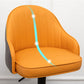 Adjustable Armed Swivel Barstools Faux Leather Bar Stools with Metal Legs