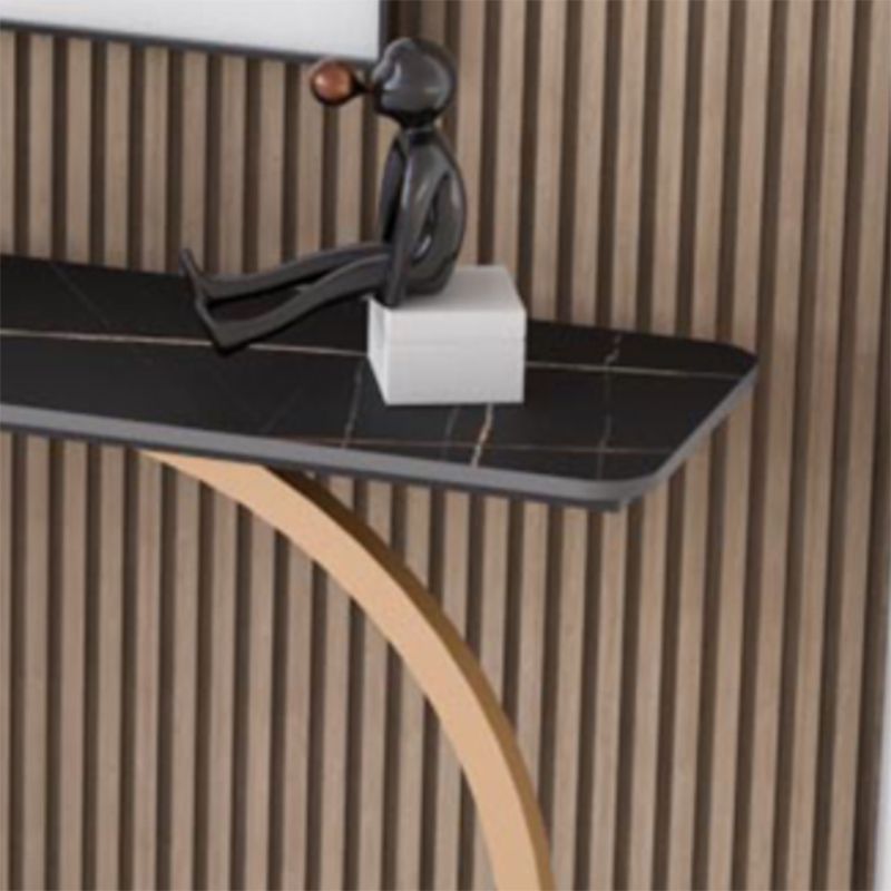 Mesa de sofá de consola de rectángulo glamoroso con soporte de hierro para Hall