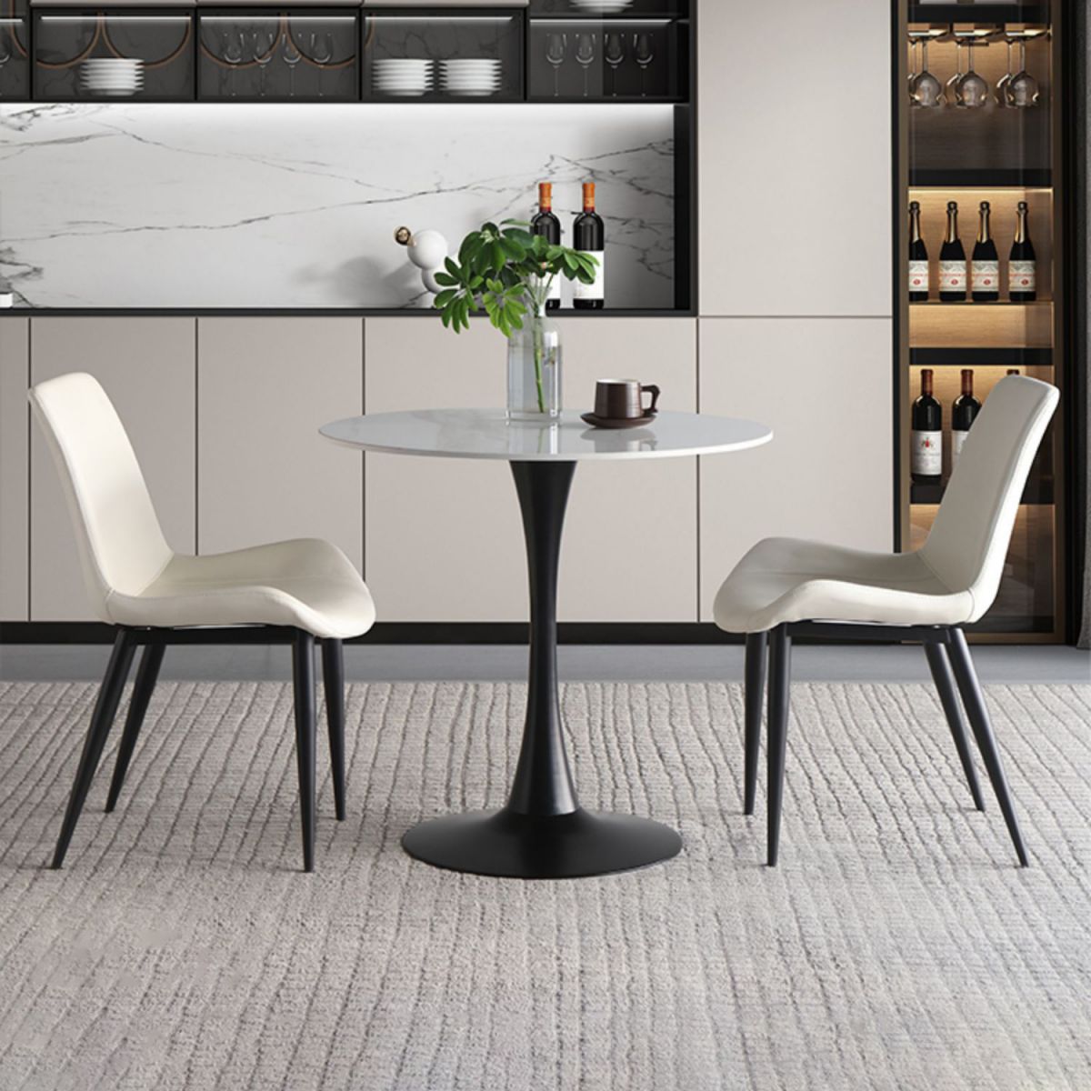 Modern Style Round Dining Table Sintered Stone Dinner Table with Tulip Base Clearhalo ' dining_table' 'Dining Tables & Seating' 'Dining Tables' 'furn' 'furn_dining_table' 'Furniture' 'furniture_dining_table' 'Kitchen & Dining Furniture' 'kitchen&dining_furn' 'kitchen' 'kitchen_dining_table' 1200x1200_8e79e290-876e-48fb-ad93-55b8b8c16063