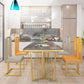 Glam 1/2/5/6/7 Pieces Gold Dinette Set with Sintered Stone Top Rectangle Dining Table Set Clearhalo 'Dining Room Sets' 'Dining Tables & Seating' 'dining_room_set' 'furn' 'furn_dining_room_set' 'Furniture' 'furniture_dining_room_set' 'Kitchen & Dining Furniture' 1200x1200_8e7abcf9-d84c-4a5e-abcd-5d3e9b849e9d