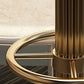 Glam Leather Bar Stool Adjustable Gold Base Counter Stool for Bristol