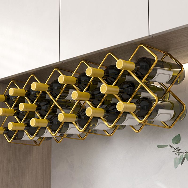 Modern Wine Bottle & Glass Rack Metal Wine Holder for Kitchen Clearhalo 'furn' 'furn_wine_racks' 'Furniture' 'Kitchen & Dining Furniture' 'Wine Racks' 'wine_racks' 1200x1200_8e7fdf5e-311a-4cd0-824a-db39961a0865