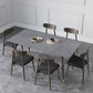 Modern Sintered Stone Top Kitchen Dining Table Rectangle Gray Dining Table with 4 Legs Base Clearhalo ' dining_table' 'Dining Tables & Seating' 'Dining Tables' 'furn' 'furn_dining_table' 'Furniture' 'furniture_dining_table' 'Kitchen & Dining Furniture' 'kitchen&dining_furn' 'kitchen' 'kitchen_dining_table' 1200x1200_8e80af0d-7c7e-4965-ab78-1733d57d07b5