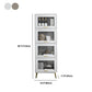 Glam Champagne/White White chiuse Back Standard Wood Shelfcase per soggiorno