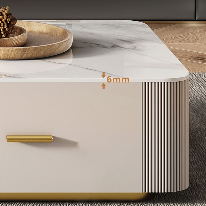 Stand contemporáneo de medios de televisión con cajones consola de medios flotantes