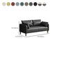 Faux Leather Sofa 31.49" High Square Arm Sofa with 2 Pillows