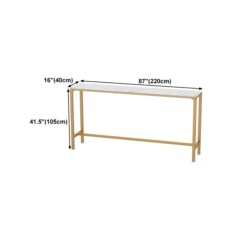 Nordic Glam Rectangle Bar Counter Table Sintered Stone Dining Table Clearhalo 'Bar Furniture' 'Bar Tables' 'bar_tables' 'furn' 'furn_bar_tables' 'Furniture' 'furniture_bar_tables' 'Kitchen & Dining Furniture' 1200x1200_8e8469bb-4d2c-4683-9ee0-3c509d24fd38