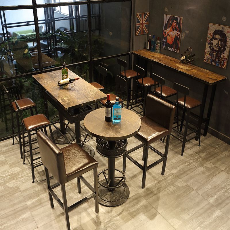 Modern Bar Table Set 1/2/5 Pieces Solid Wood Rectangle Bistro Set for Indoor Clearhalo 'Bar Furniture' 'furn' 'furn_home_bar_bar_sets' 'Furniture' 'Home Bars & Bar Sets' 'home_bar_bar_sets' 'Kitchen & Dining Furniture' 1200x1200_8e848f4b-86cf-441f-948d-f4e2d457462a