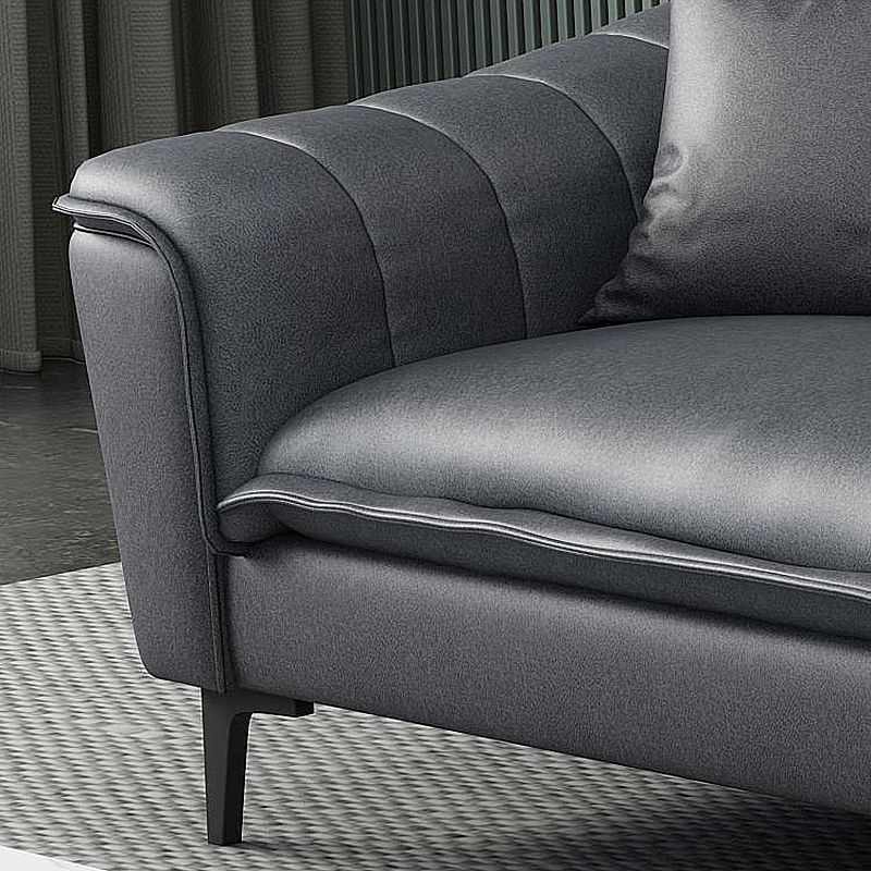 Faux Leather High Back Pillow Top Arm Sectional with Waterproof and Stain-Resistant Clearhalo 'furn' 'furn_sectionals' 'Furniture' 'furniture_sectionals' 'Living Room Furniture' 'Sectionals' 1200x1200_8e84961c-3c23-4943-b958-ec82cf8ab6dc