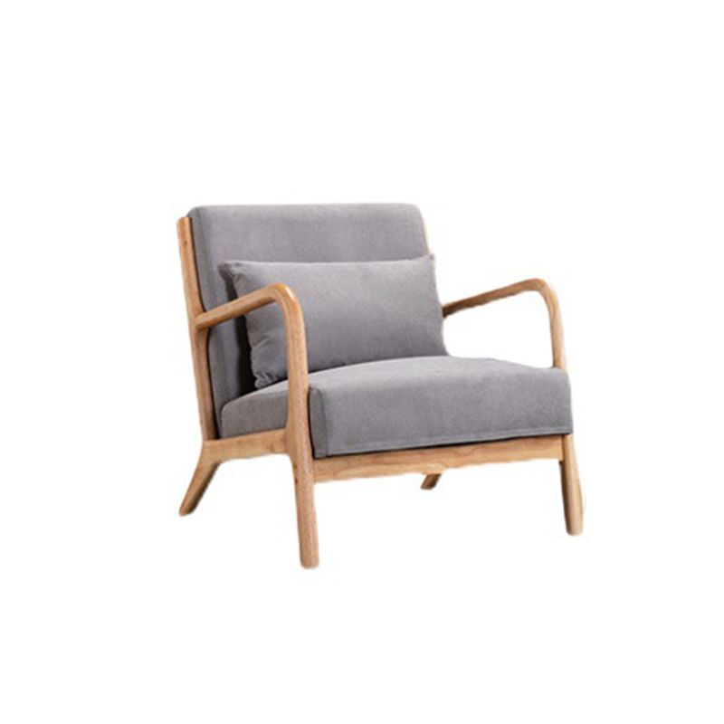 Linen Chair 24" L x 28.7" W x 30.3" H Arms Included Solid Wood Frame Chair Clearhalo 'Accent Chairs' 'accent_chairs' 'Chairs & Seating' 'furn' 'furn_accent_chairs' 'Furniture' 'Living Room Furniture' 1200x1200_8e85c0f8-b244-4cd8-90bf-bccaf2eaedeb