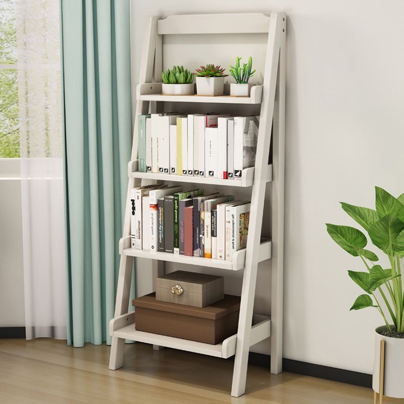 Rubber Wood Ladder Bookshelf Contemporary Open Bookcase for Home Office Clearhalo 'Bookcases' 'furn' 'furn_bookcases' 'Furniture' 'furniture_bookcases' 'Office Furniture' 1200x1200_8e86a934-b64c-4f42-a4b5-880c0c2a95ac
