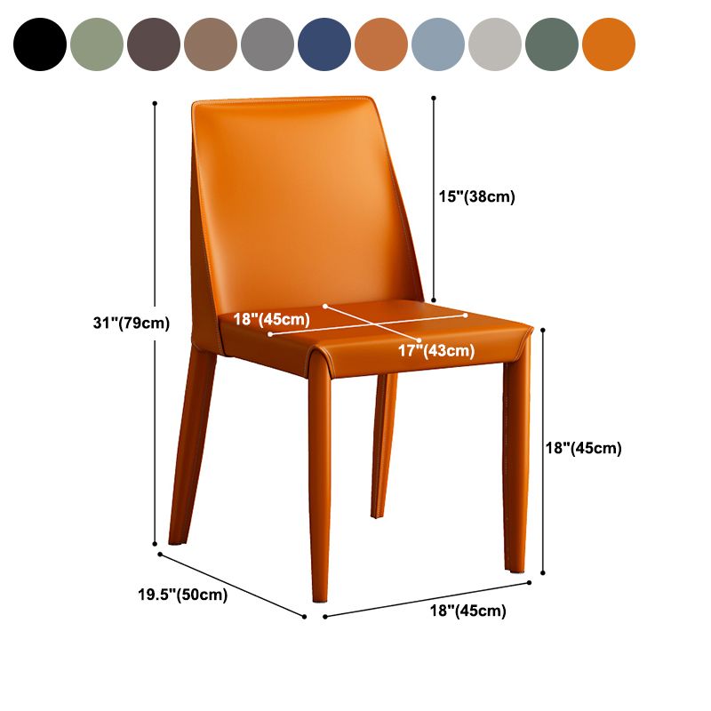 Contemporary Leather Dining Chair Parsons Chair in Matte Finish for Kitchen Clearhalo 'Dining Chairs' 'Dining Tables & Seating' 'dining_chair' 'furn' 'furn_dining_chair' 'Furniture' 'Kitchen & Dining Furniture' 1200x1200_8e87cdb9-30a6-4aa4-b6e6-794885fdd49c