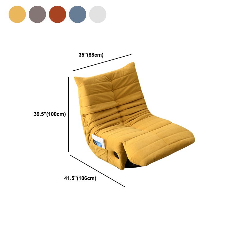 Silla de zapatillas giratorias de 34.6 ", silla individual sin aliento para el brazo para el dormitorio