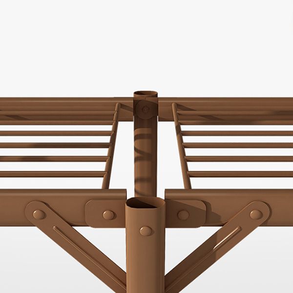 Bruin metalen frame garderobe armoire moderne vouwgarderobe kast