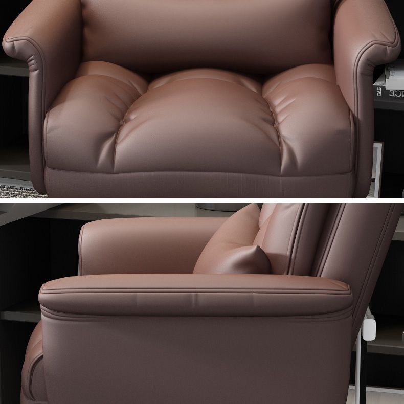 Chrome metalen frame moderne bureaustoel met gewapend armen executive taakstoel met hoge rug